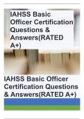 IAHSS Basic Officer Certification Questions & Answers(RATED A+)