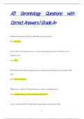 ATI Gerentology Questions with  Correct Answers | Grade A