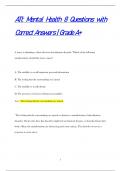 ATI: Mental Health Questions with  Correct Answers | Grade A