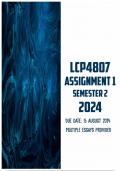 LCP4807 Assignment 1 Semester 2 2024 | Due 15 August 2024