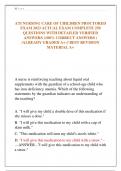 ATI NURSING CARE OF CHILDREN PROCTORED  EXAM 2023 ACTUAL EXAM COMPLETE 250  QUESTIONS WITH DETAILED VERIFIED  ANSWERS (100% CORRECT ANSWERS )  /ALREADY GRADED A+ // BEST REVISION  MATERIAL A+