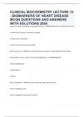 CLINICAL BIOCHEMISTRY LECTURE 12 - BIOMARKERS OF HEART DISEASE MCQS QUESTIONS AND ANSWERS WITH SOLUTIONS 2024