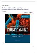 Test Bank-   Huether and McCance's Pathophysiology (The Biology Basis for Disease in Adults and Children),9th edition ||Latest Edition  