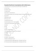 Paramedic Final Review Exam Questions with Verified Answer.