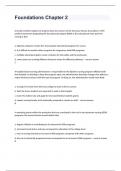 Foundations Chapter 2 Actual Questions And Complete Detailed Answers.