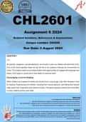 CHL2601 Assignment 6 (COMPLETE ANSWERS) 2024 (240295) - DUE 5 August 2024