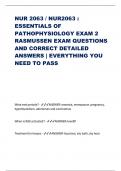 NUR 2063 / NUR2063 : ESSENTIALS OF PATHOPHYSIOLOGY EXAM 2 RASMUSSEN EXAM QUESTIONS AND CORRECT DETAILED ANSWERS | EVERYTHING YOU NEED TO PASS