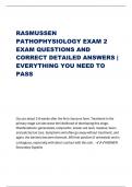 RASMUSSEN PATHOPHYSIOLOGY EXAM 2 EXAM QUESTIONS AND CORRECT DETAILED ANSWERS | EVERYTHING YOU NEED TO PASS