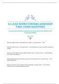 NJ LEAD INSPECTOR/RISK ASSESSOR FINAL EXAM QUESTIONS|VERIFIED WITH ACCURATE ANSWERS