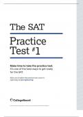 The SAT Practice Test #1 Answer Explanations Latest Version with Complete  Solution 