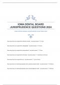 IOWA DENTAL BOARD JURISPRUDENCE QUESTIONS 2024