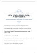 IOWA DENTAL BOARD EXAM: JURISPRUDENCE WITH ACCURATE ANSWERS