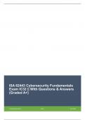 ISA 62443 Cybersecurity Fundamentals Exam IC32 || With Questions & Answers (Graded A+)