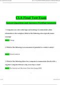 CLA Final Test Exam Newest Questions and Answers (Verified Answers)