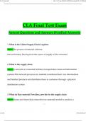 CLA Final Test Exam Newest Questions and Answers (Verified Answers)