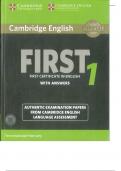 Cambridge English First 1 for updated exam. Student's Book with answers and downloadable audio Paperback –   2015 English Edition  by Unknown (Author)