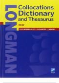 Longman Collocations Dictionary and Thesaurus Paper with online 1st Edition by Pearson Education (Author)