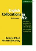 English collocations in use : advanced ; how words work together for fluent and natural English ; self-study and classroom use