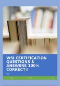 WSI CERTIFICATION QUESTIONS & ANSWERS 100% CORRECT!!