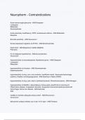 Neuropharm - Contraindications Exam elaborations Questions and Answers Newly Updated With Complete Solution