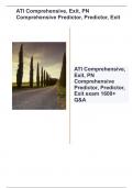 ATI Comprehensive, Exit, PN Comprehensive Predictor, Predictor, Exit exam 1600+ Q&A latest 2024/2025