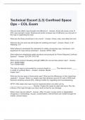 Technical Escort (L3) Confined Space Ops – COL Exam Questions and Answers