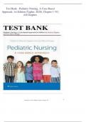 Test Bank - Pediatric Nursing: A Case-Based Approach, 1st Edition (Tagher, 2020), Chapter 1-34 | All Chapters