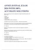 ANNEX B FINAL EXAM 2024 WITH 100% ACCURATE SOLUTIONS