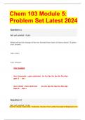 Chem 103 Module 5: Problem Set Latest 2024