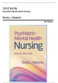 Test Bank for Psychiatric Mental Health Nursing, 9th Edition by Videbeck 2024 Guide