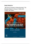 STUDY GUIDE- McCance & Huether’s Pathophysiology: The Biological Basis for Illness in Adults and Children (9th Edition,2024),,,Julia L. Rogers.