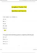 Accuplacer Practice Test Updated Questions and Answers (2024/2025) (Verified Answers)