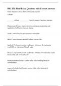 BIO 251: Final Exam Questions with Correct Answers