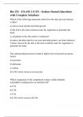 Bio 251 - EXAM 2 (CSN - Joshua Stomel) Questions with Complete Solutions