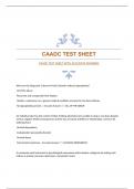 CAADC TEST SHEET WITH ACCURATE ANSWERS