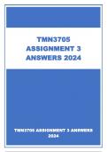 TMN3705 ASSIGNMENT 3 ANSWERS 2024