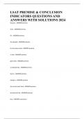 LSAT PREMISE & CONCLUSION INDICATORS QUESTIONS AND ANSWERS WITH SOLUTIONS 2024