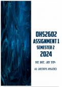 OHS2602 Assignment 1 Semester 2 2024 | Due July 2024