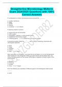 Straighterline Microbiology Midterm  Exam 2024/2025 Questions with 100%  Correct Answers