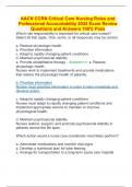 AACN CCRN Critical Care Nursing Roles and Professional Accountability 2024 Exam Review Questions and Answers 100% Pass