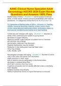 AANC Clinical Nurse Specialist Adult Gerontology AGCNS 2024 Exam Review Questions and Answers 100% Pass