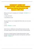 GAINSIGHT ADMIN NXT CERTIFICATION: USER MANAGEMENT 2024 Exam Review Questions and Answers 100% Pass