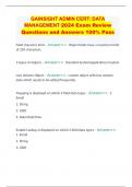 GAINSIGHT ADMIN CERT: DATA MANAGEMENT 2024 Exam Review Questions and Answers 100% Pass