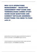 WGU C215 EXAM QUESTIONS AND CORRECT DETAILED ANSWERS | EVERYTHING YOU NEED TO PASS with A+