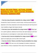 Regis NU-629 FINAL ACTUAL EXAM Questions with 100- Correct Answers Recently Updated 2024