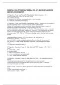  DOSECALC SOLUTIONS MATH EXAM FOR ATI MED SURG (ANSWER KEY INCLUDED NEWEST