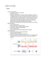 Immunologie - colleges en boeksamenvatting