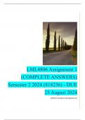 LML4806 Assignment 1 (COMPLETE ANSWERS) Semester 2 2024 (818236) - DUE 25 August 2024