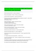 Arizona State University BIO 202 Exam 3 Questions and Answers