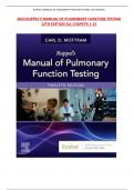 2024 RUPPEL’S MANUAL OF PULMONARY FUNCTION TESTING 12TH EDITION ALL CHAPETR 1-13